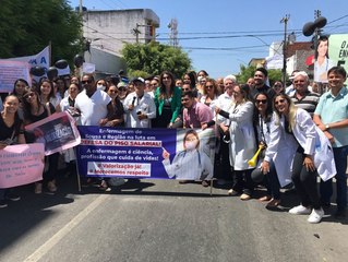 Profissionais da enfermagem saem às ruas de Sousa em mobilização pelo piso nacional da categoria