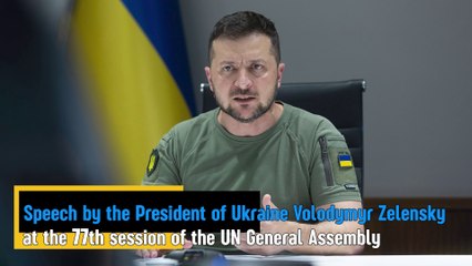 Full video. Speech by the President of Ukraine Volodymyr Zelensky at the 77th session of the UN General Assembly. UKR SUB.