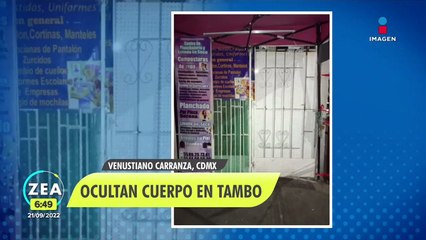 Ocultan cuerpo dentro de un tambo en un local de la alcaldía Venustiano Carranza