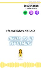 Efemérides Jueves 22 de septiembre