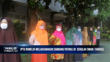 Iptu Romelih Melaksanakan Sambang Patroli Di  Sekolah Sman I Tangsel