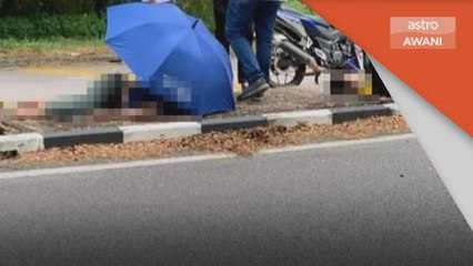 Kemalangan | Motosikal langgar pembahagi jalan, pelajar sekolah maut