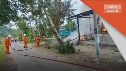 Tragedi | Kediaman tujuh sekeluarga musnah terbakar