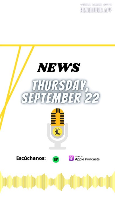 News Thursday 22 september
