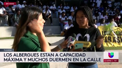 En Tijuana un grupo de haitianos recuerda el abuso cometido a sus compatriotas hace un año en Texas.