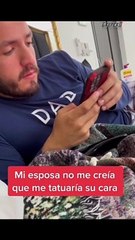 Pancho Uresti se tatua el rostro de su esposa Melissa Plancarte