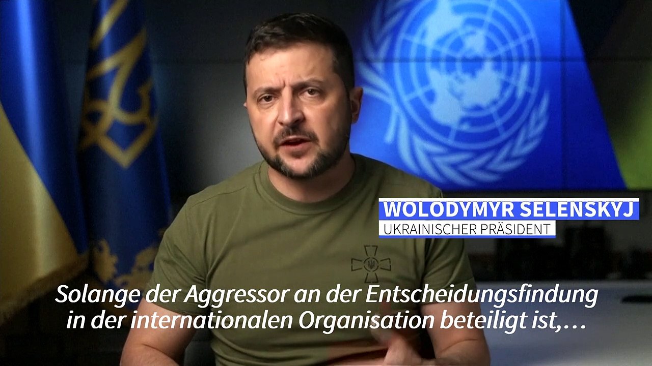 UNO: Selenskyj fordert Sondertribunal gegen Russland
