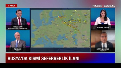Putin'in seferberlik ilanı sonrası hava trafiği böyle görüntülendi: Antalya detayı dikkat çekti