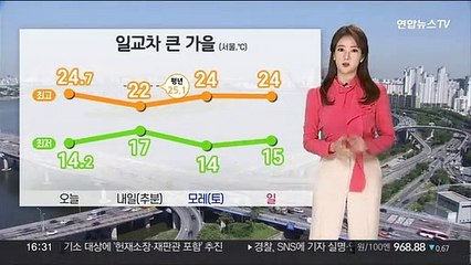 [날씨] 내일 추분, 큰 일교차…중부 비 조금