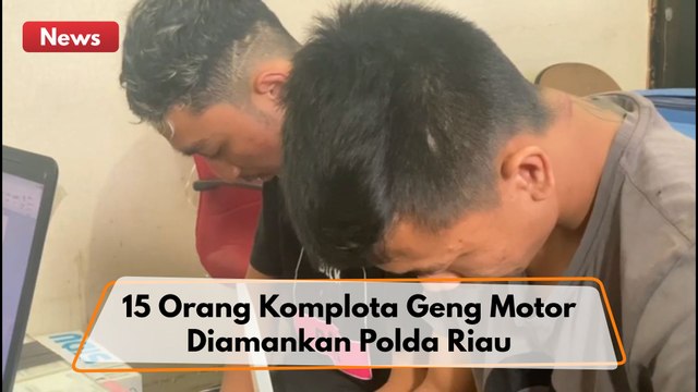 Dari 15 Orang Komplotan Geng Motor yang Diamankan Polda Riau bersama Polresta !!