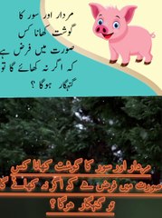 مردار اور سور کا گوشت کھانا کس صورت میں فرض ہے کہ اگر نہ کھائے گا تو گنہگار ہوگا ؟