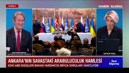 ABD Eski Dışişleri Bakan Yardımcısı Matthew Bryza'dan Haber Global canlı yayınında önemli açıklamalar