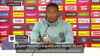 Autriche - Alaba : "S'il est dans un très bon jour, c'est impossible de défendre sur Mbappé"