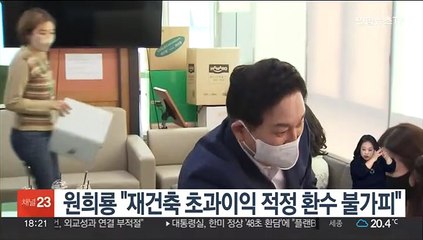 원희룡 "재건축 초과이익 적정 환수 불가피"