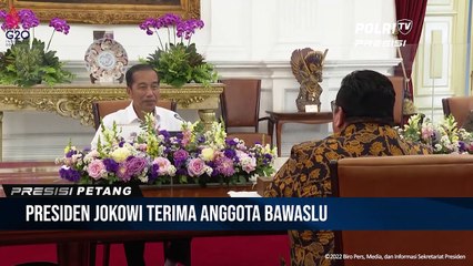 Presiden Jokowi Terima Anggota Bawaslu Periode 2022-2027 di Istana Merdeka