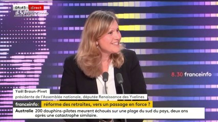 Retraites : "Il faut prendre le temps de la concertation", estime Yael Braun-Pivet - 22/09/2022