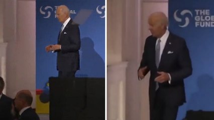 ABD Başkanı Joe Biden'ın kürsüdeki hareketleri sosyal medyada gündem oldu