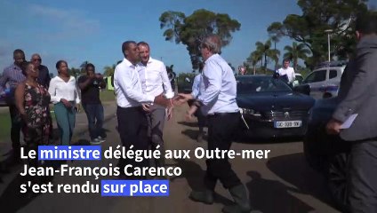 Guadeloupe: le ministre des Outre-mer face aux dégâts de la tempête Fiona