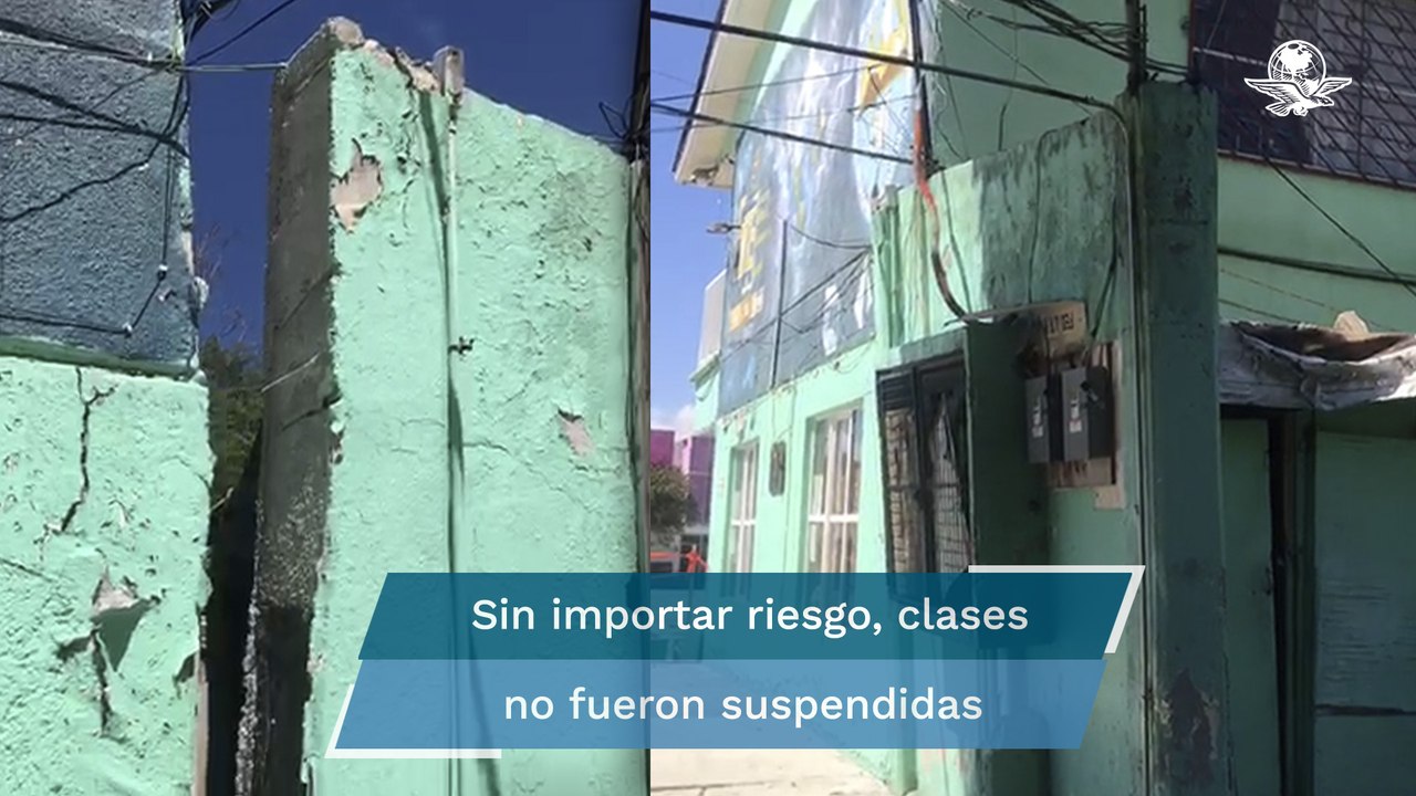 Abre secundaria dañada por sismo