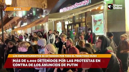 Más de 1.000 detenidos por las protestas en contra de los anuncios de Putin