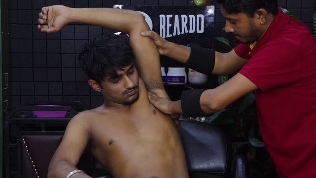 Head And Back Body Oil Massage | Deep Tissue Body Massage