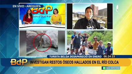 Hallan restos óseos en río Colca: padres descartan de que se trata de Natacha de Crombrugghe
