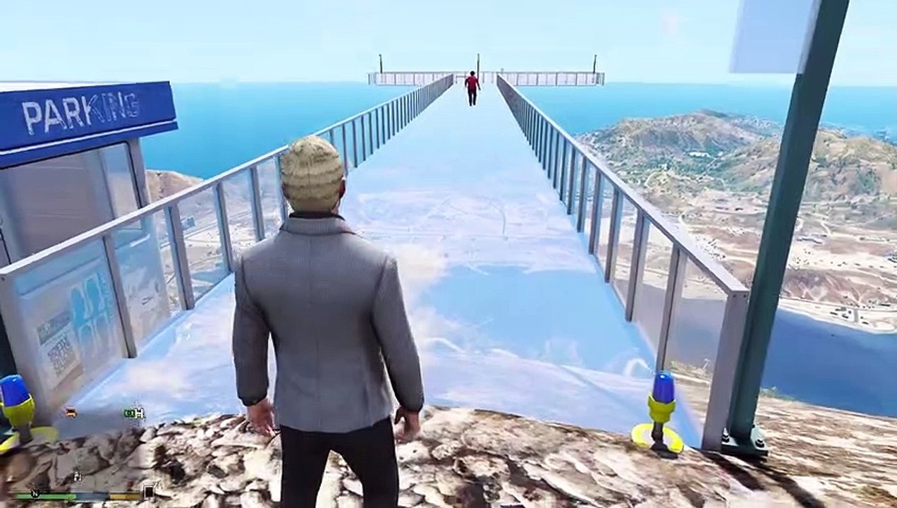 【GTA5】ガラス張りの展望台がヤバすぎる！全部がガラスで出来たスケスケの橋と展望台！トレバー...