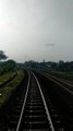 Morning view of the train at Kroya Station, Cilacap, Central Java, Indonesia.