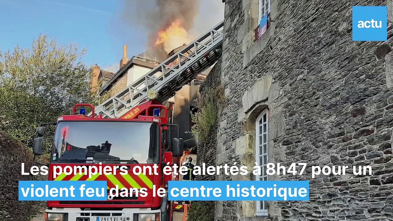 Incendie centre historique Josselin