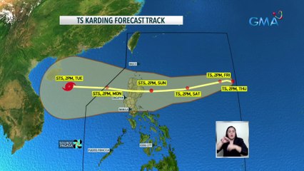 Download Video: Bagyong Karding, huling namataan 1,320km east of northern Luzon; lalo pang lumakas at isa nang tropical storm | 24 Oras