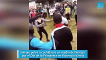 Salvaje pelea a cuchillazos en medio del festejo por el Día de la Primavera en Florencio Varela
