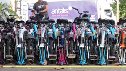 World Car Free Day: Brompton Bikes takes over a petrol station