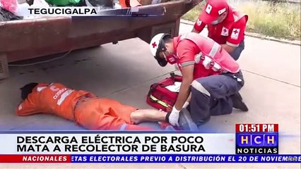 ¡Descarga eléctrica por poco mata Recolector de Basura en la capital!