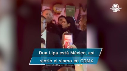 Así agarró a Dua Lipa el temblor de 6.9 en CDMX