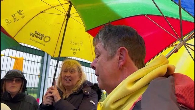 Fracking protesters react to Government announcement