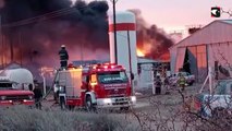 Explosión e incendio en una refinería