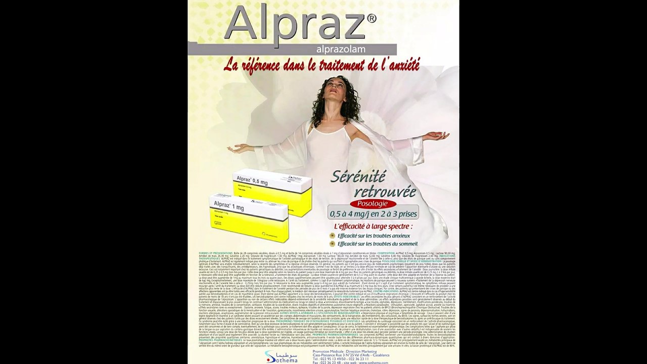 Alpraz لعلاج اضطراب القلق والخوف ومشكل عدم النوم والعصبية - Vidéo ...