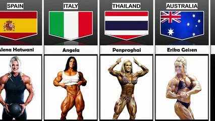 Female Bodybuilders from different countries