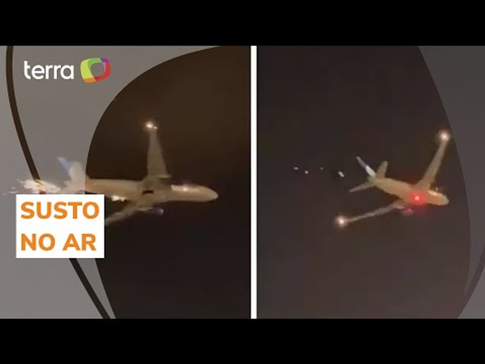 Avião com destino ao Brasil solta faíscas após decolar em Nova York
