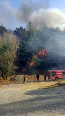 Son dakika haberleri... Denizli'de yerleşim yerine yakın noktada orman yangını başladı
