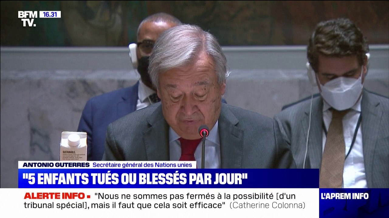 Antonio Guterres, secrétaire général de l'ONU: En Ukraine, "5 enfants tués ou blessés par jour"
