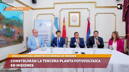 Construirán la tercera planta fotovoltaica en Misiones