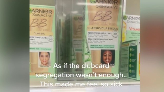 Woman shocked after spotting security tags on skincare products for black skin