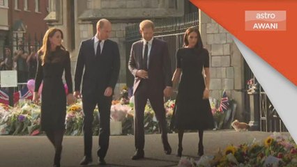 UK Berkabung | Putera William, Putera Harry tampil bersama santuni rakyat