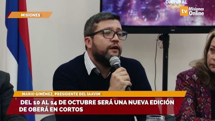 Del 10 al 14 de octubre será una nueva edición de Oberá en Cortos