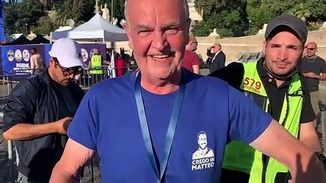 Centrodestra, Calderoli in piazza del Popolo: Ce la facciamo a vincere