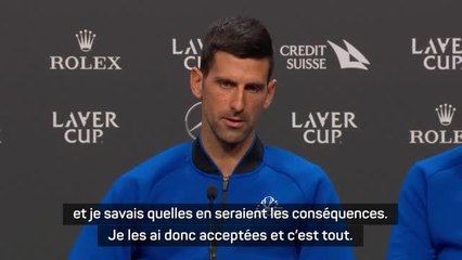 Djokovic n'a "aucun regret" concernant son absence à l'US Open