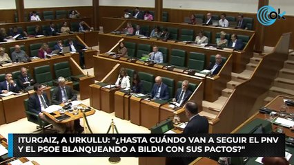 Iturgaiz, a Urkullu: "¿Hasta cuándo van a seguir el PNV y el PSOE blanqueando a Bildu con sus pactos?"