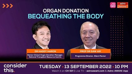 Consider This: Organ Donation (Part 1) - Make the Pledge & Tell Your Family