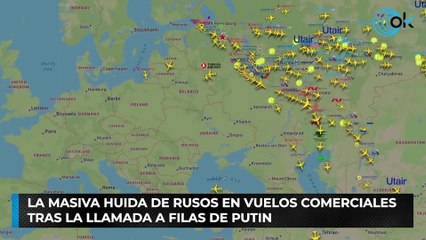 La masiva huida de rusos en vuelos comerciales tras la llamada a filas de Putin